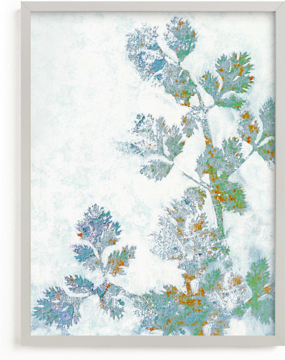 This is a white art by Courtney Crane called Rustic Herbs.