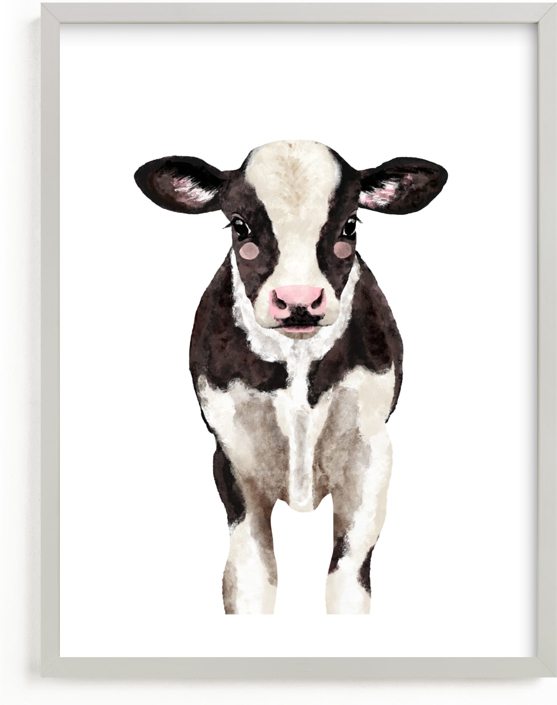 This is a white art by Cass Loh called Baby Animal Ox.