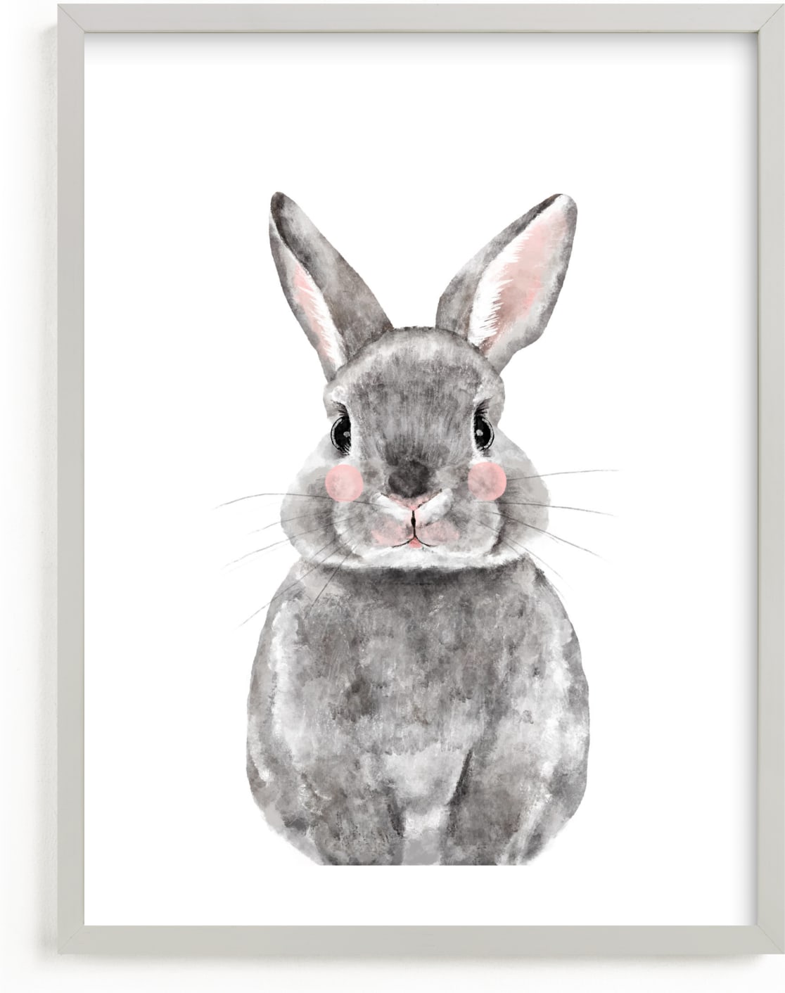 This is a white art by Cass Loh called Baby Animal Rabbit.