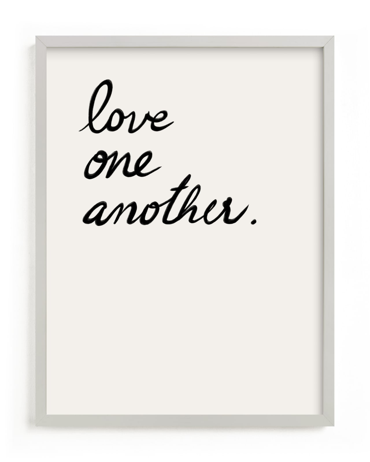 "Love one, Love all" - Grownup Open Edition Non-custom Art Print by Maja Cunningham in beautiful frame options and a variety of sizes.