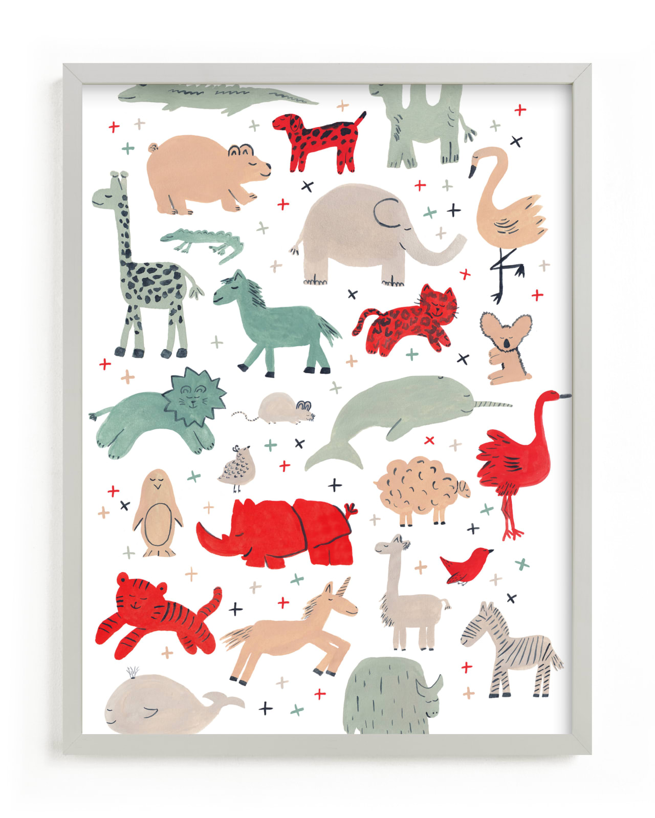 "anim-alphabet" - Limited Edition Art Print by Sarah York in beautiful frame options and a variety of sizes.