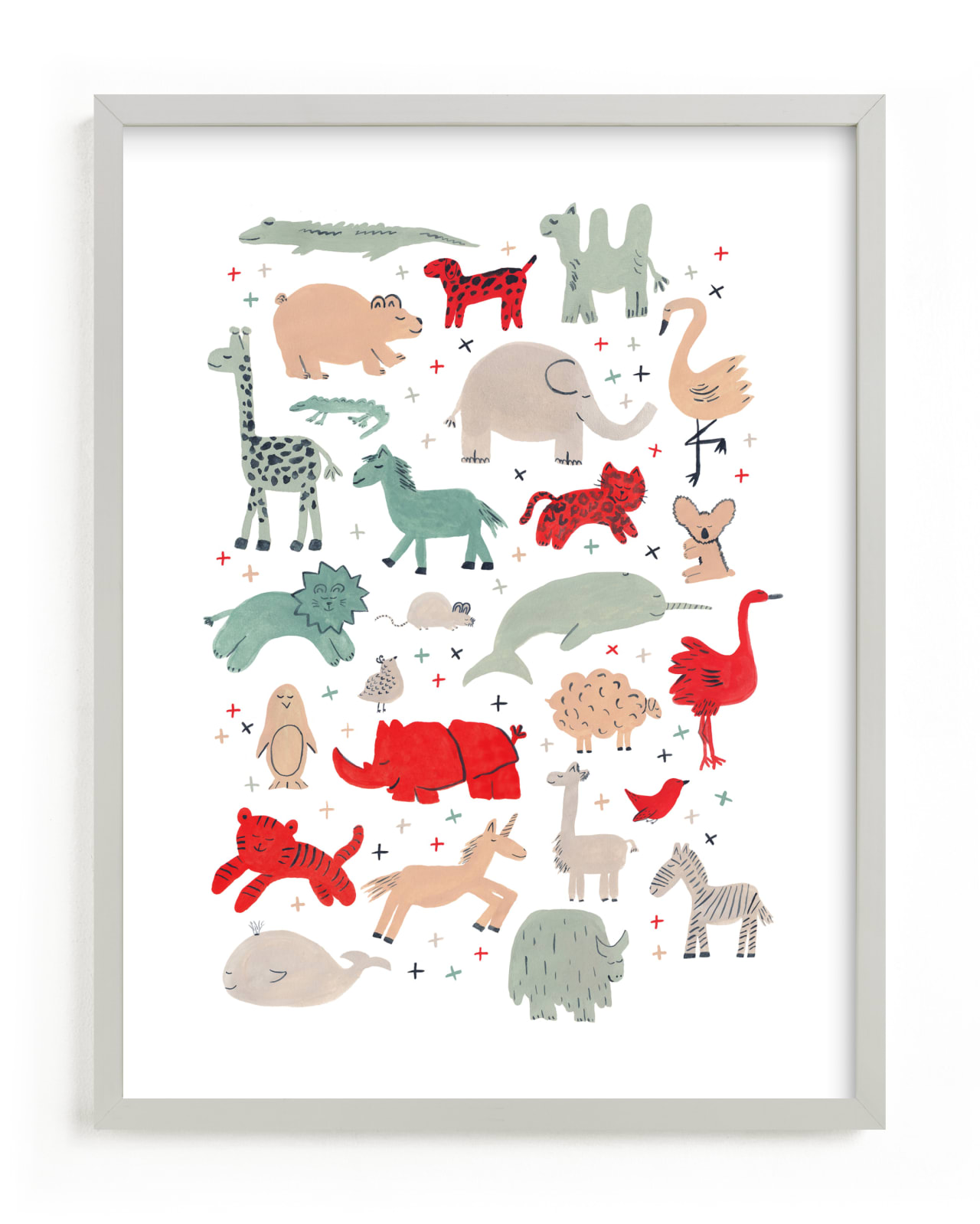"anim-alphabet" - Limited Edition Art Print by Sarah York in beautiful frame options and a variety of sizes.