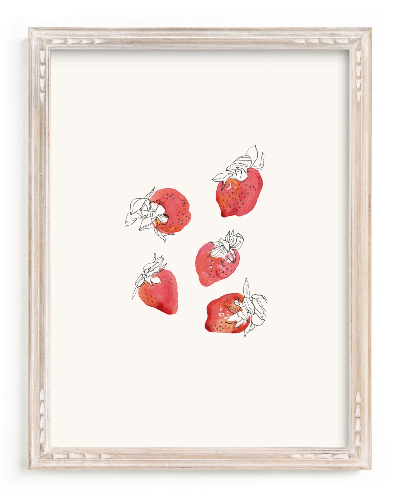 "Strawberries" - Open Edition Fine Art Print by Catilustre in beautiful frame options and a variety of sizes.