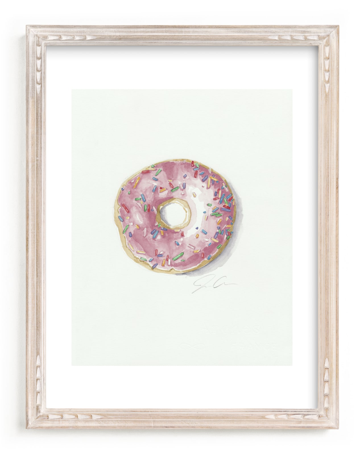 "Doughnut Bother Me" - Art Print by Jackie Graham in beautiful frame options and a variety of sizes.