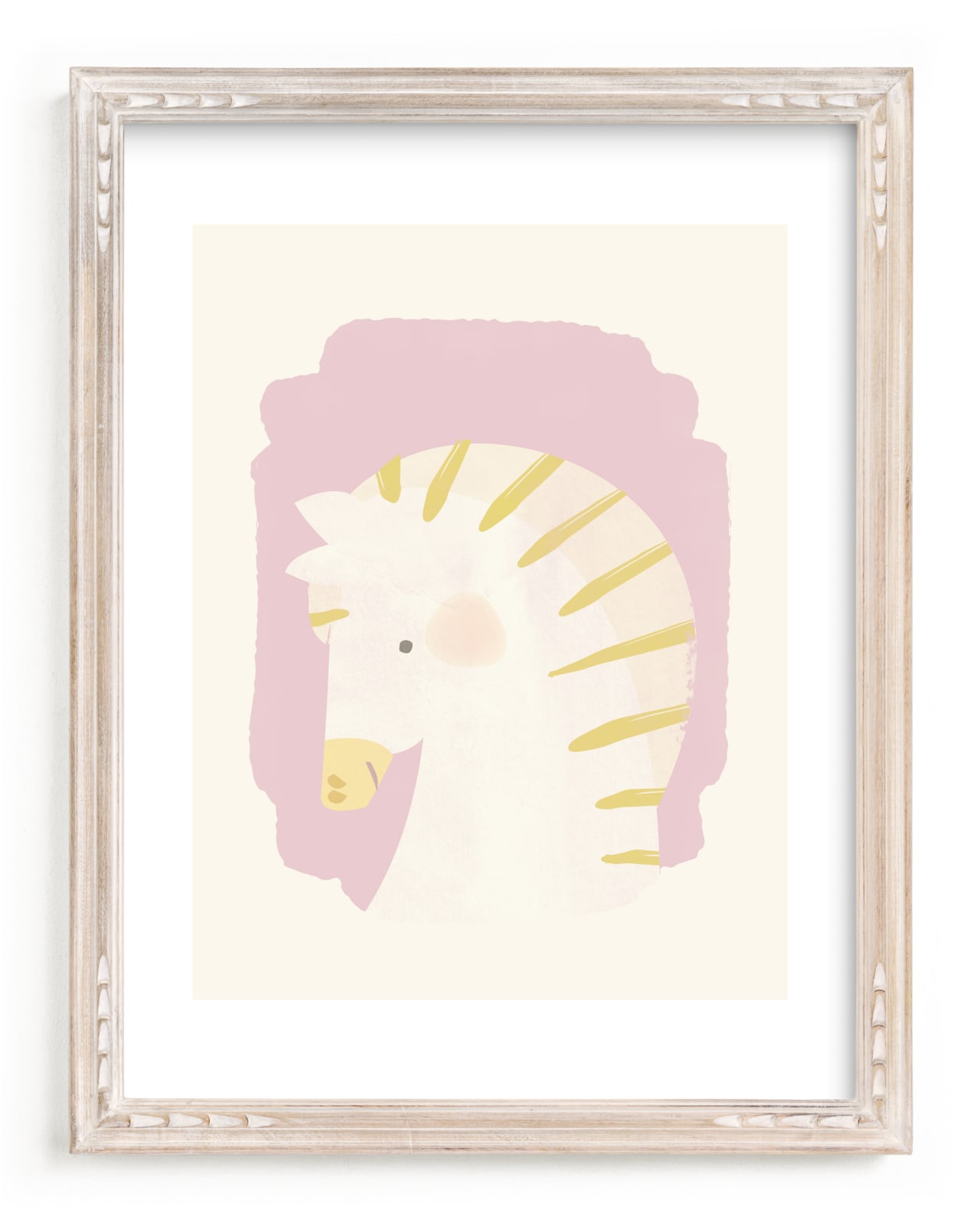 "Valentine Zoo Zebra" - Limited Edition Art Print by Lori Wemple in beautiful frame options and a variety of sizes.