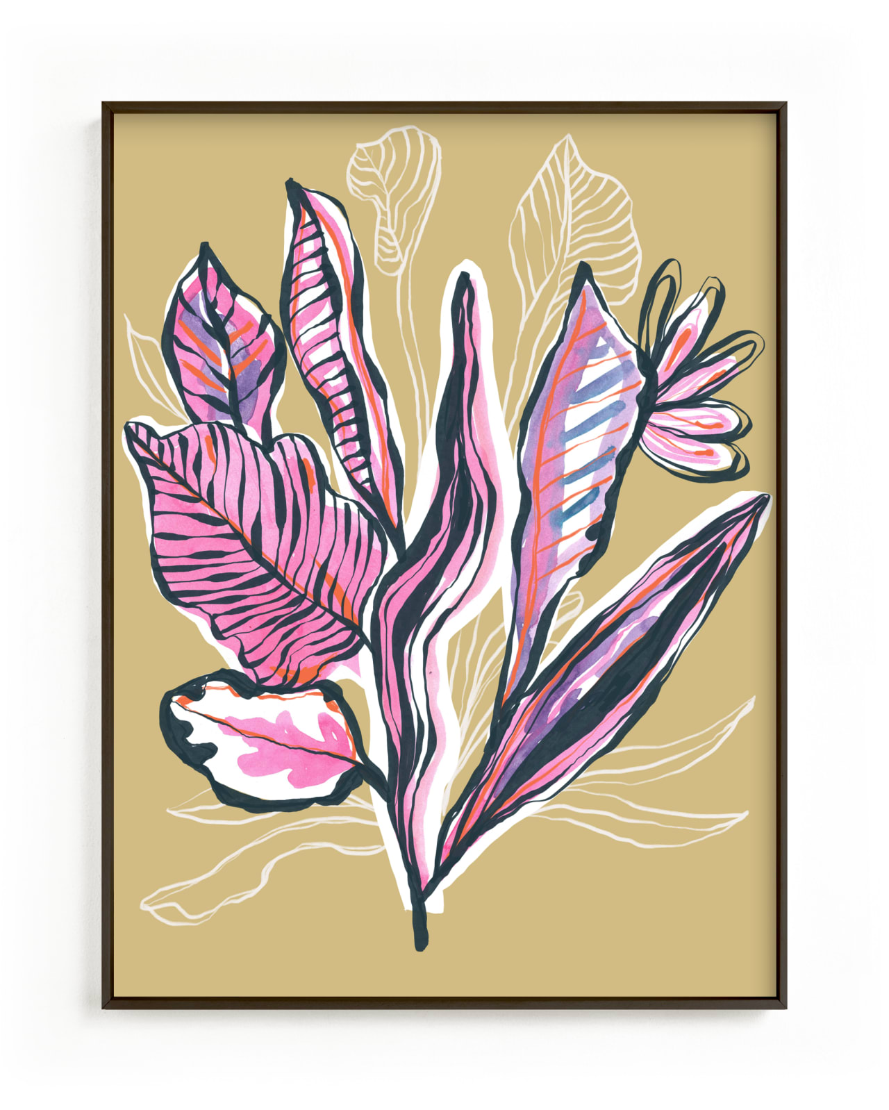 "Radiant Growth Tropical Botanical" - Limited Edition Art Print by Nikkita Cohoon in beautiful frame options and a variety of sizes.