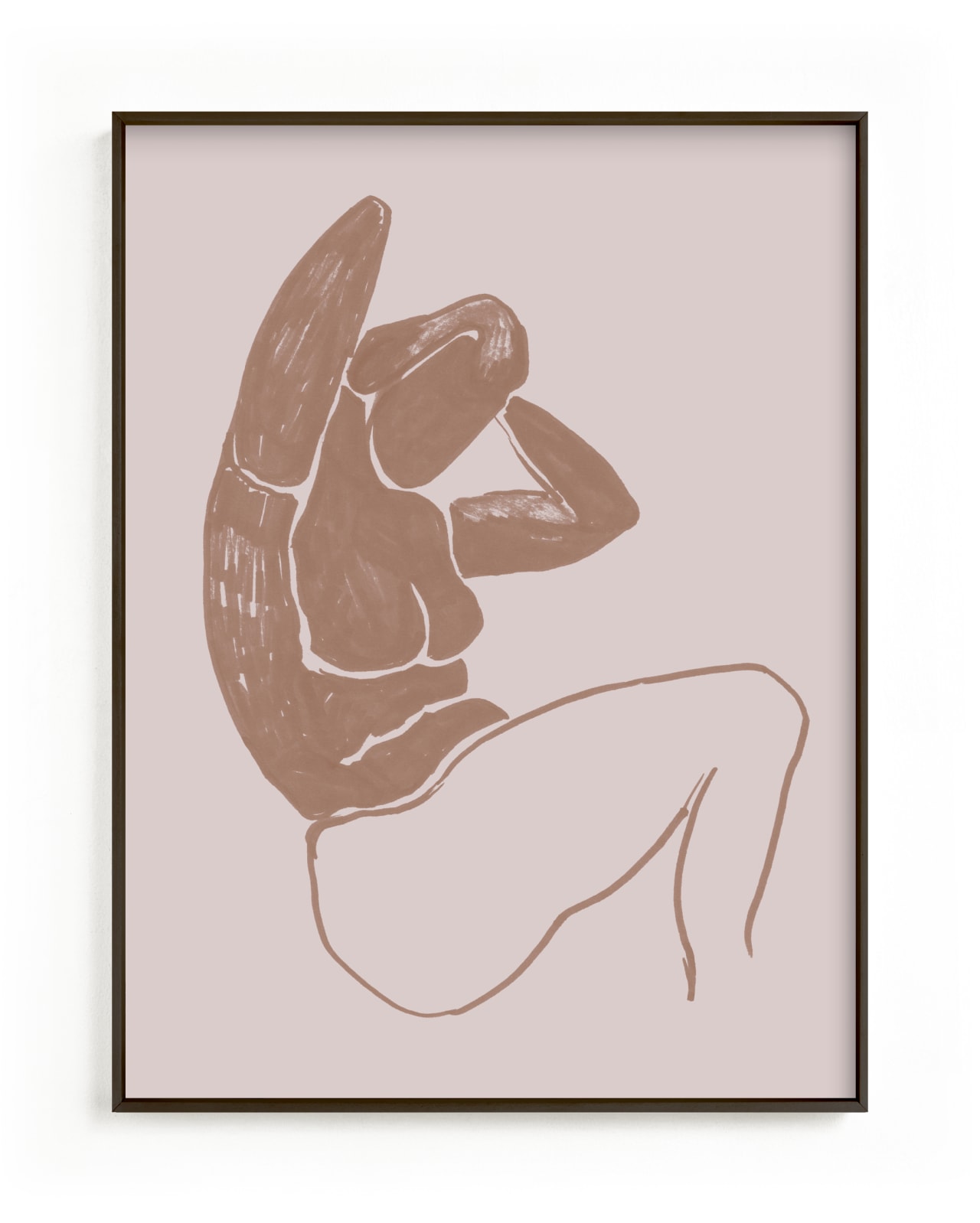 "Sitting nude" - Limited Edition Art Print by Oana Prints in beautiful frame options and a variety of sizes.