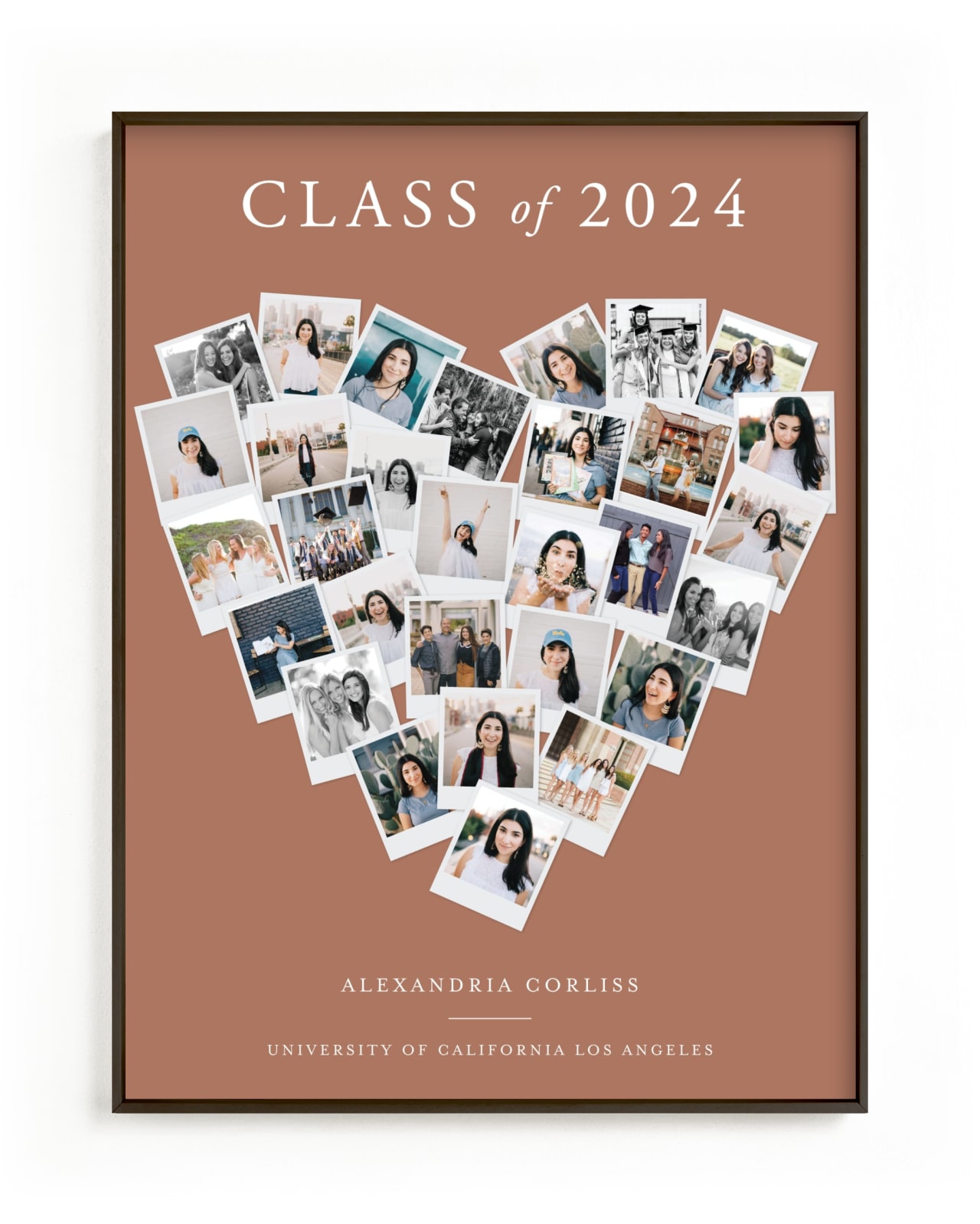 "Grad Heart Snapshot Mix® Photo Art" - Custom Photo Art by Minted in beautiful frame options and a variety of sizes.