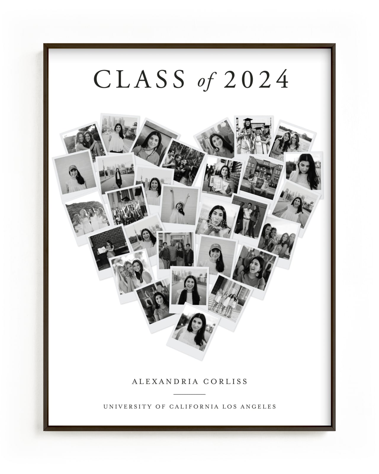 "Grad Heart Snapshot Mix® Photo Art" - Custom Photo Art by Minted in beautiful frame options and a variety of sizes.