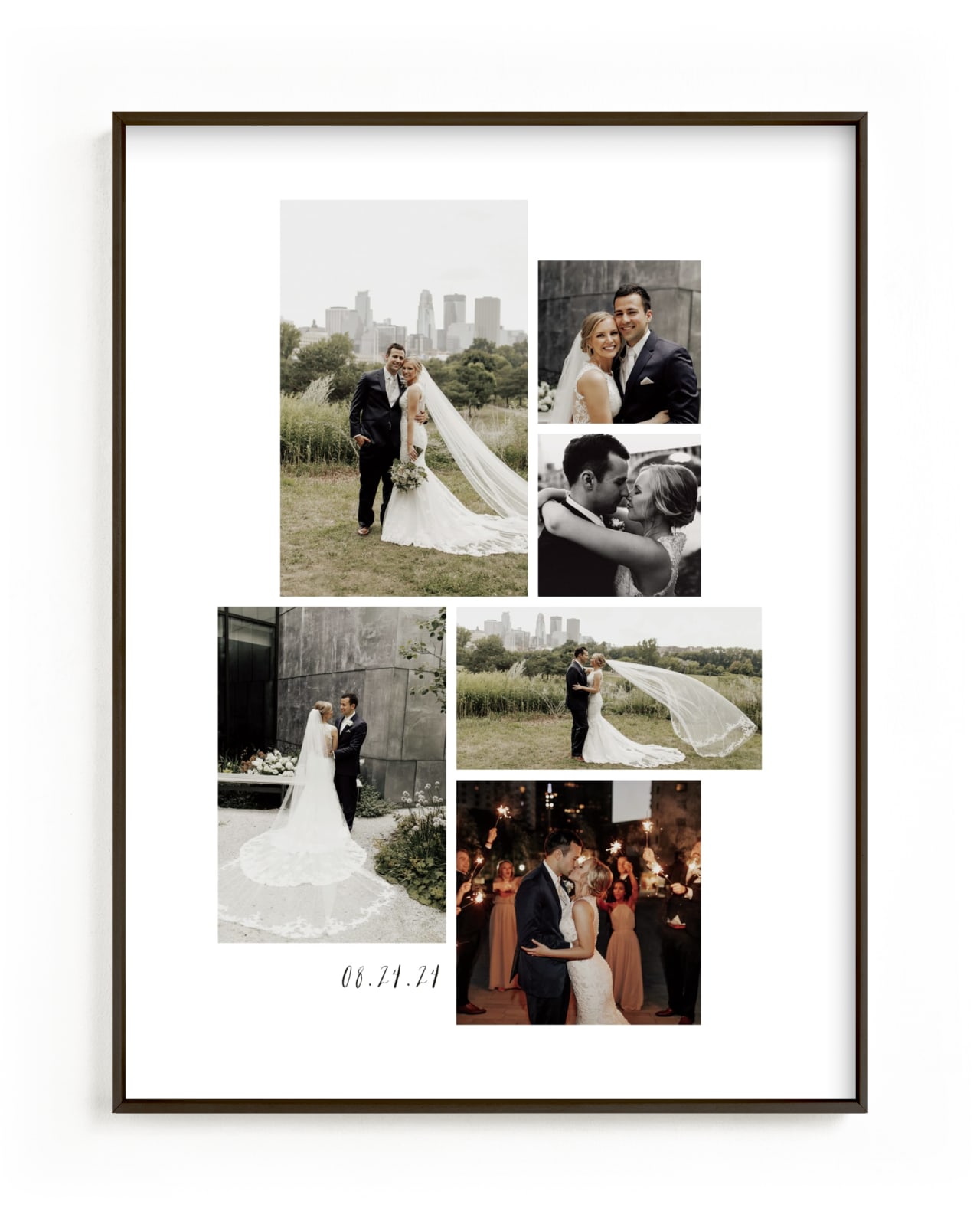 This is a white photo art by Hooray Creative called Wedding Moments.