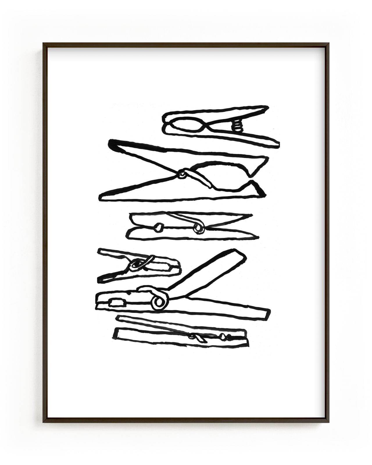 "Clothespins 2" - Limited Edition Art Print by Elliot Stokes in beautiful frame options and a variety of sizes.