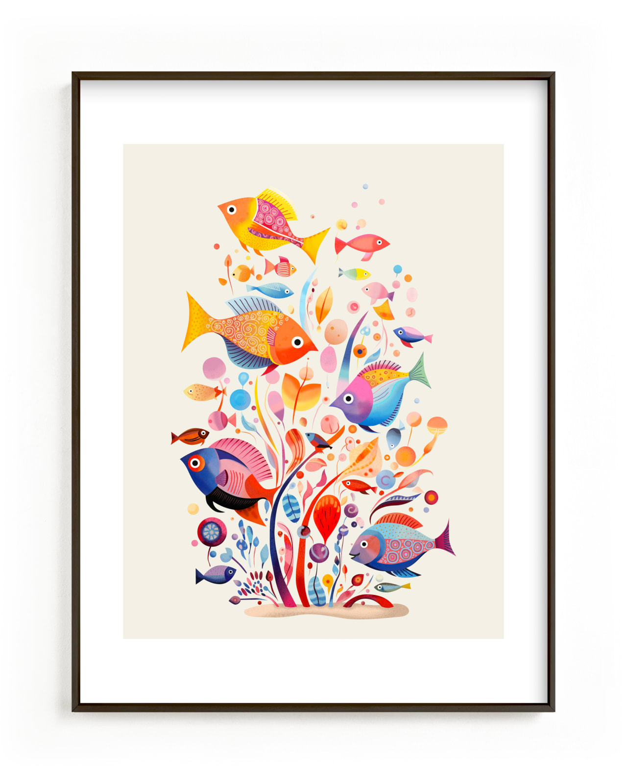 "Fishes" - Limited Edition Art Print by Tatjana Koraksic in beautiful frame options and a variety of sizes.
