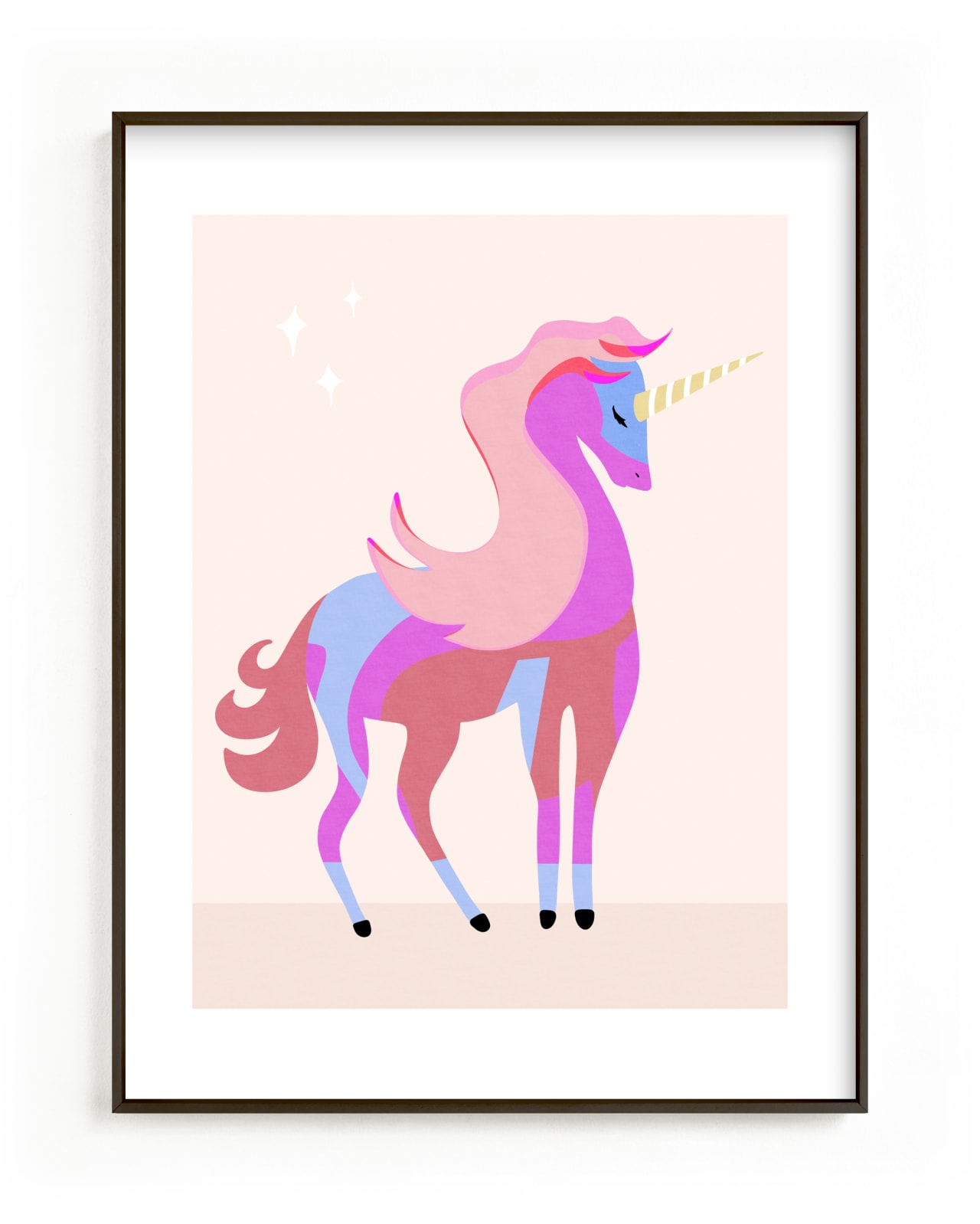 "Unicorns are real" - Limited Edition Art Print by Maja Cunningham in beautiful frame options and a variety of sizes.