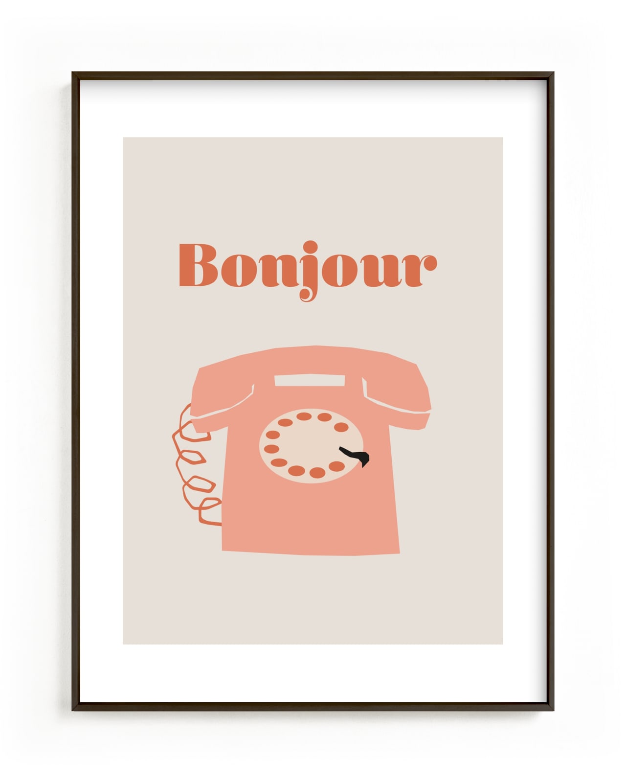 "french phone" - Limited Edition Art Print by Morgan Kendall in beautiful frame options and a variety of sizes.
