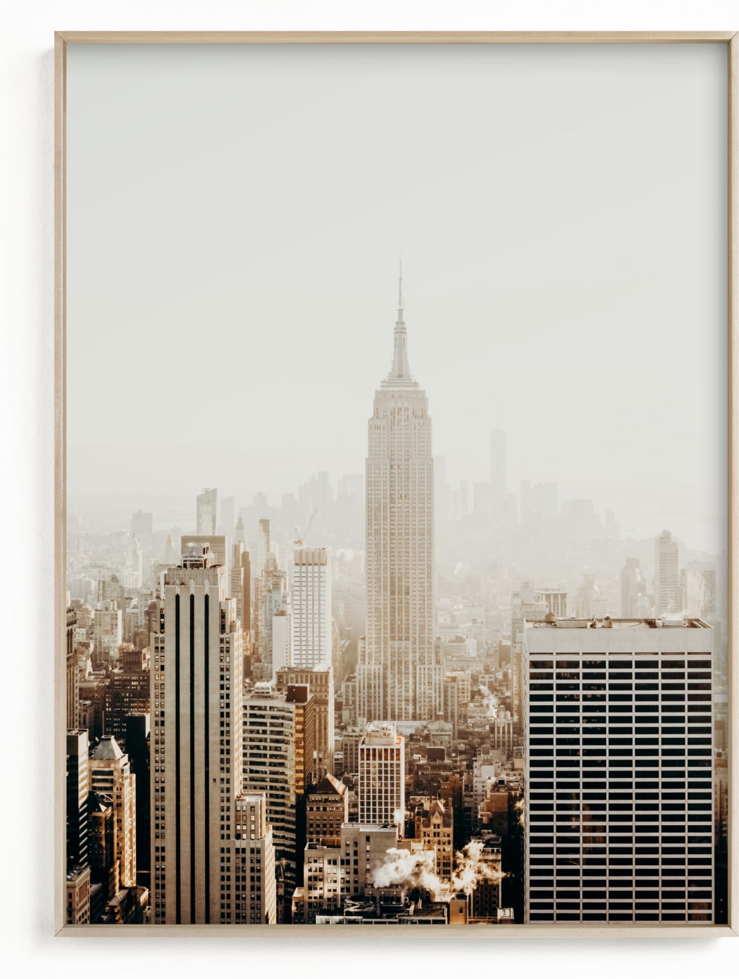 This is a brown art by Becca Frederick called New York City in Gold.