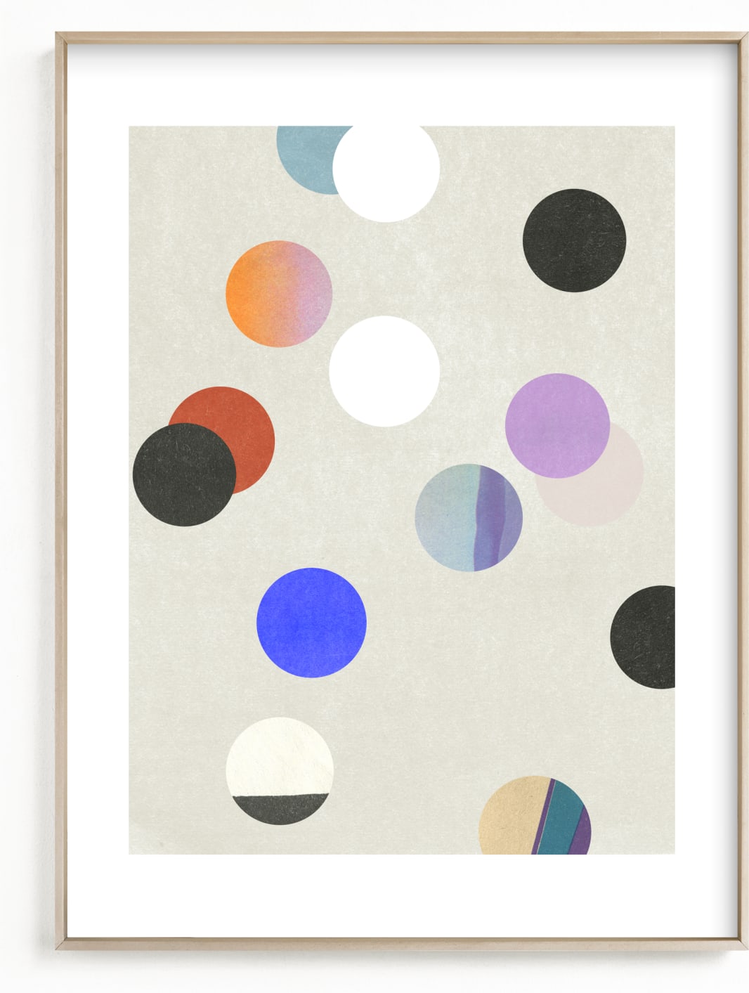 This is a blue kids wall art by Sumak Studio called playful circles I.