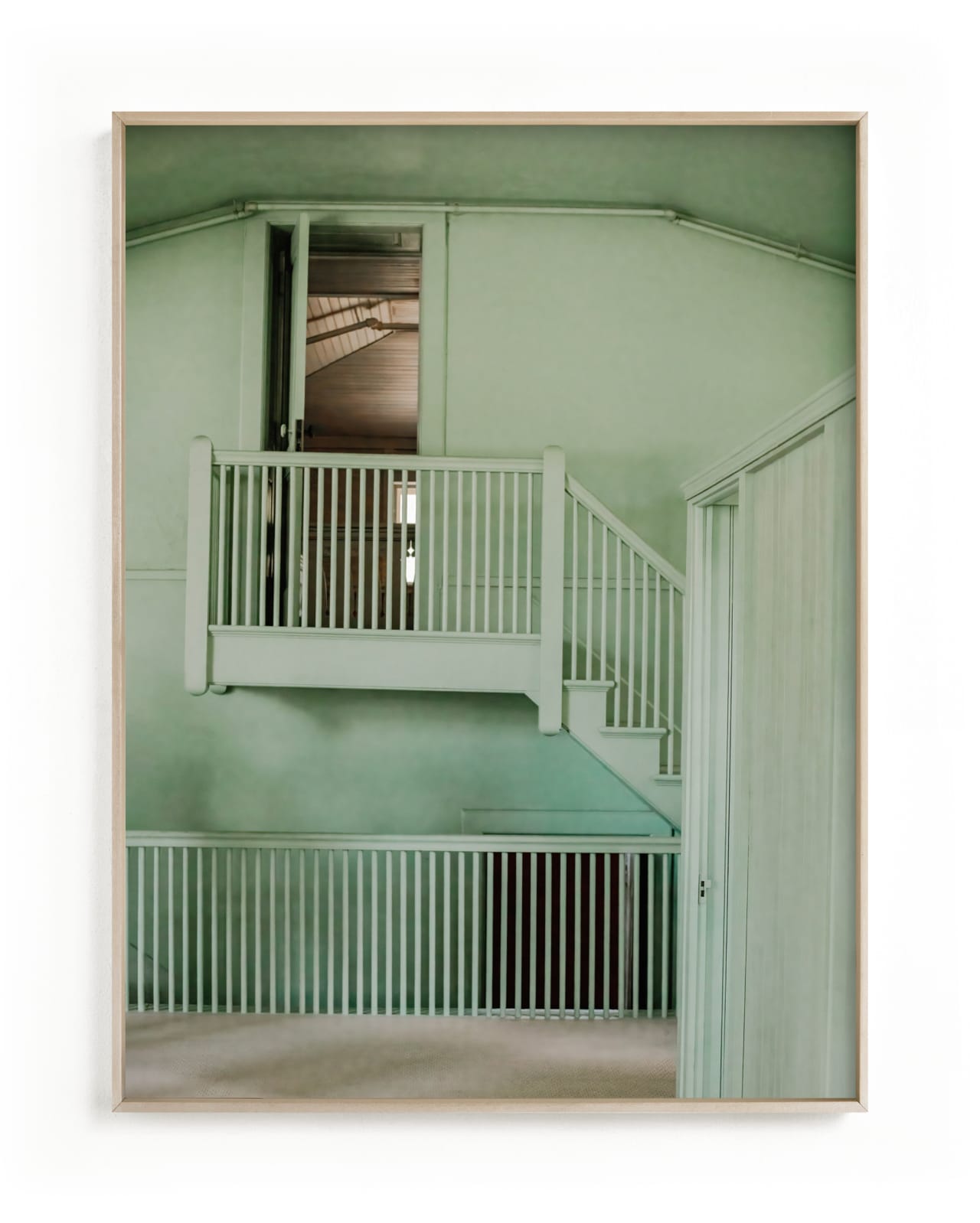 "Minty Poolhouse" - Limited Edition Art Print by C. Lorraine Design in beautiful frame options and a variety of sizes.