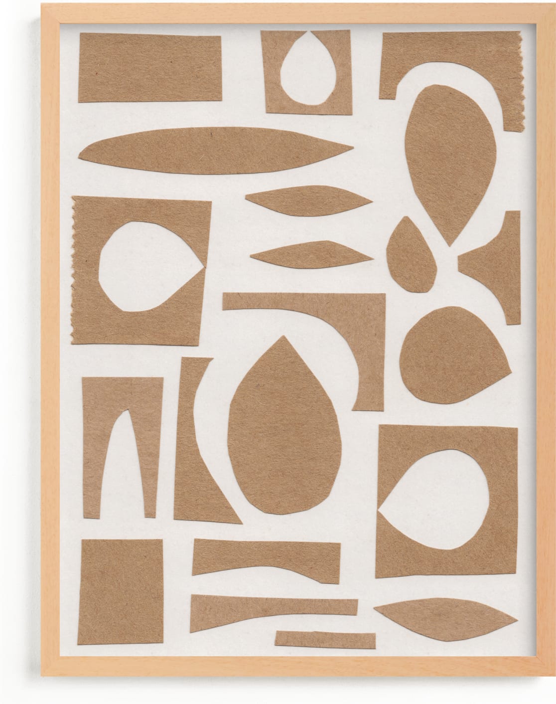 This is a brown, beige art by Alisa Galitsyna called Paper Cut-outs.
