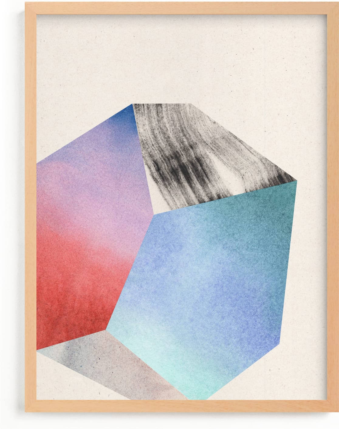 This is a colorful, beige art by Sumak Studio called Unexpected Crystals I.