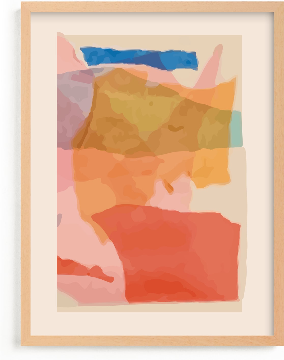 This is a yellow, pink, orange art by Stefania Copertini called TISSUES II.
