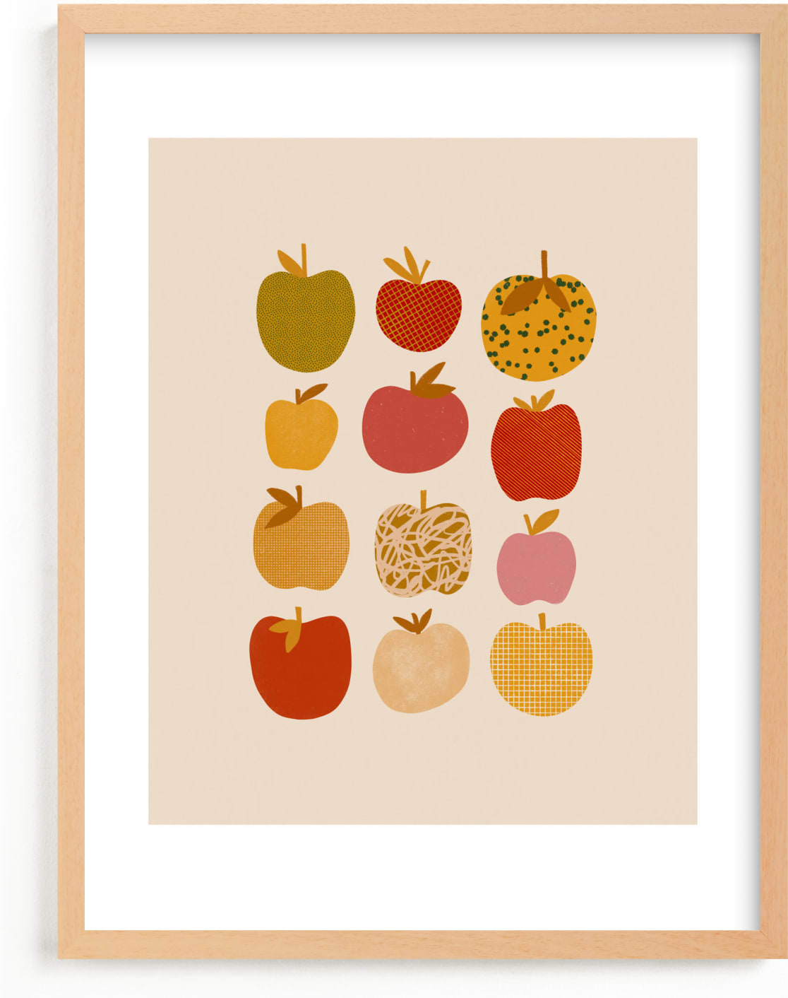 This is a colorful kids wall art by Alisa Galitsyna called Apples.