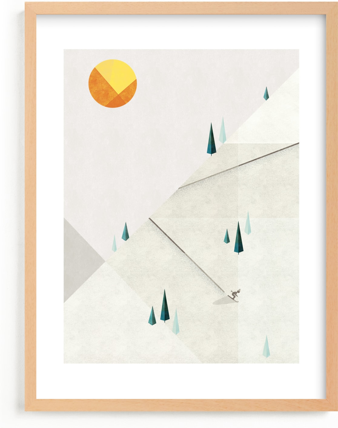 This is a white kids wall art by Robert and Stella called Mountain Adventure.