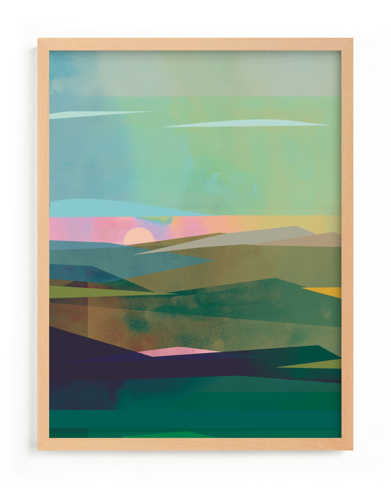 "graphic mountainscape 2" - Limited Edition Art Print by Lori Wemple in beautiful frame options and a variety of sizes.
