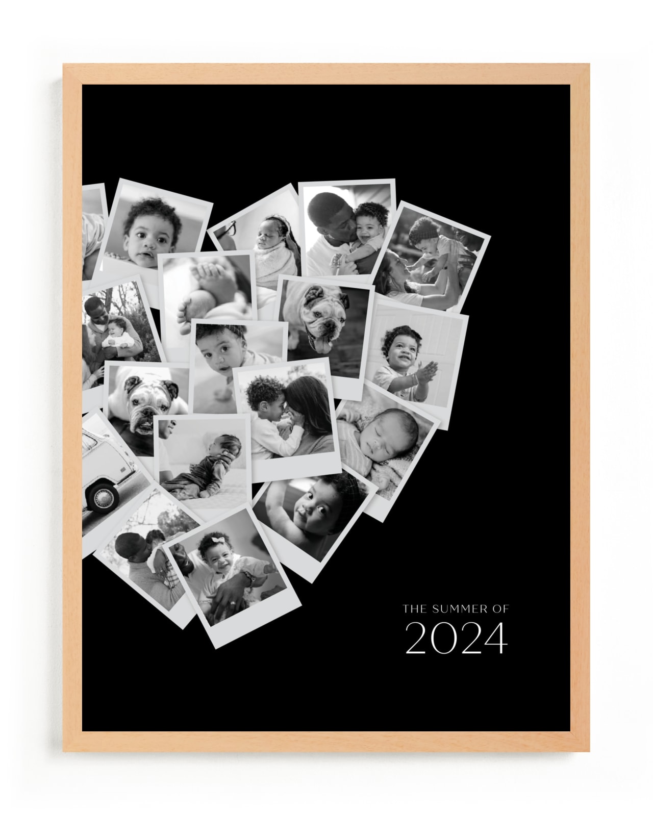 "Modern Heart Snapshot Mix® Cool Tones" - Custom Photo Art by Minted in beautiful frame options and a variety of sizes.