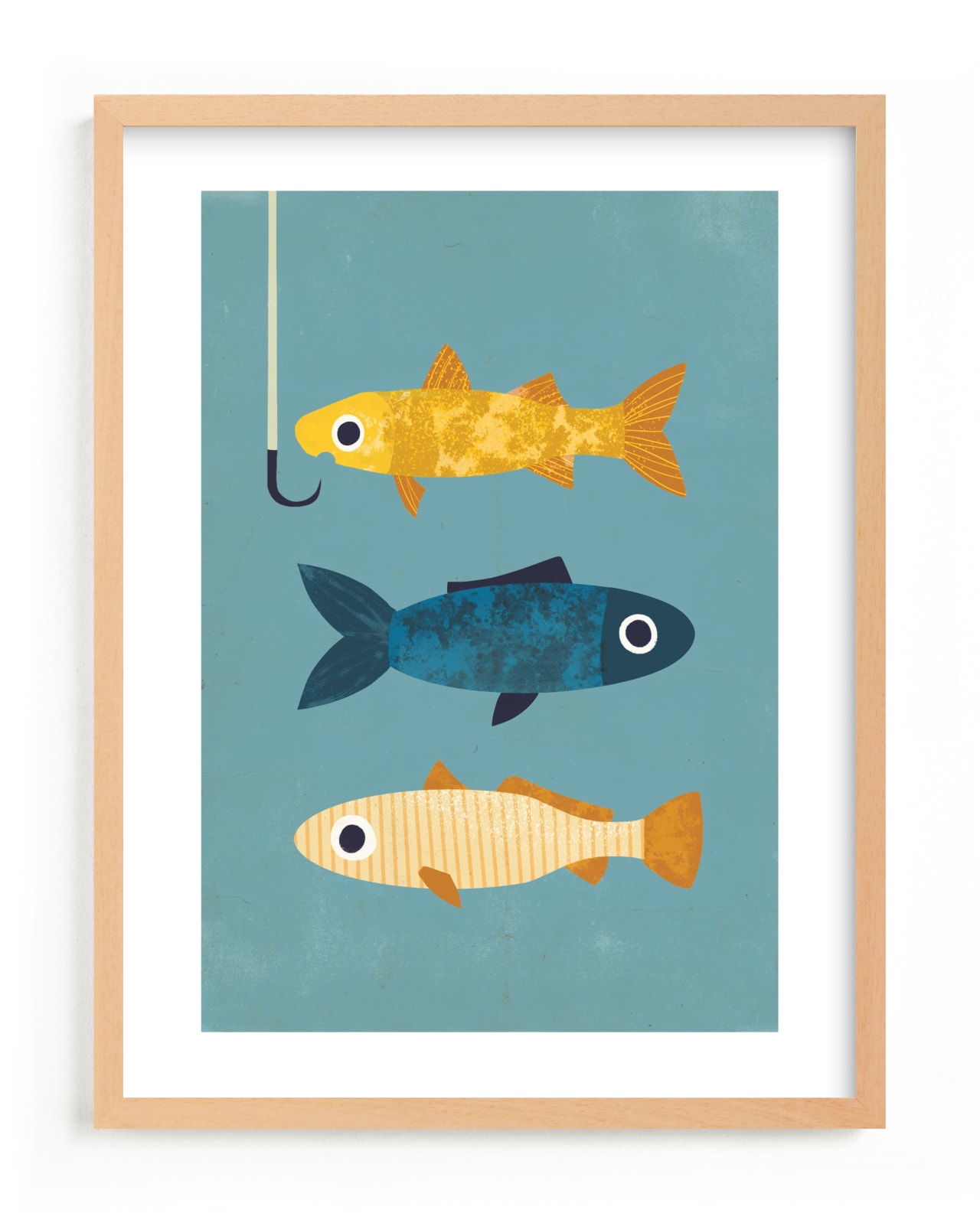 "1 Fish, 2 Fish, 3 Fish" - Limited Edition Art Print by Laura Mitchell in beautiful frame options and a variety of sizes.