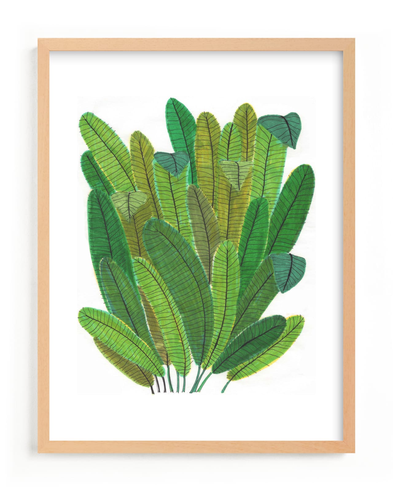 "Banana Leaf Bouquet" - Limited Edition Art Print by Madeline Trait in beautiful frame options and a variety of sizes.