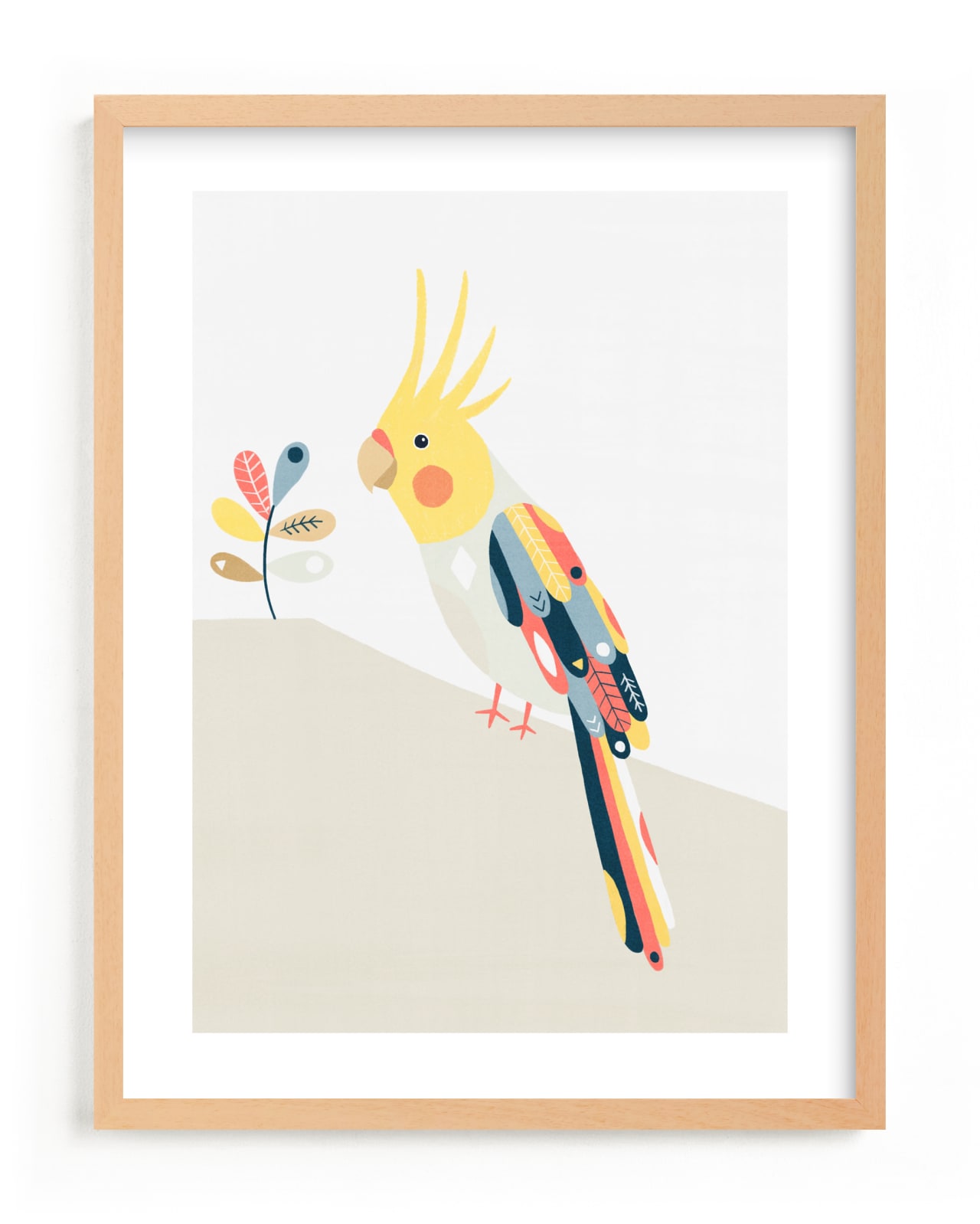 "Cockatiel geometry" - Limited Edition Art Print by Tati Abaurre in beautiful frame options and a variety of sizes.