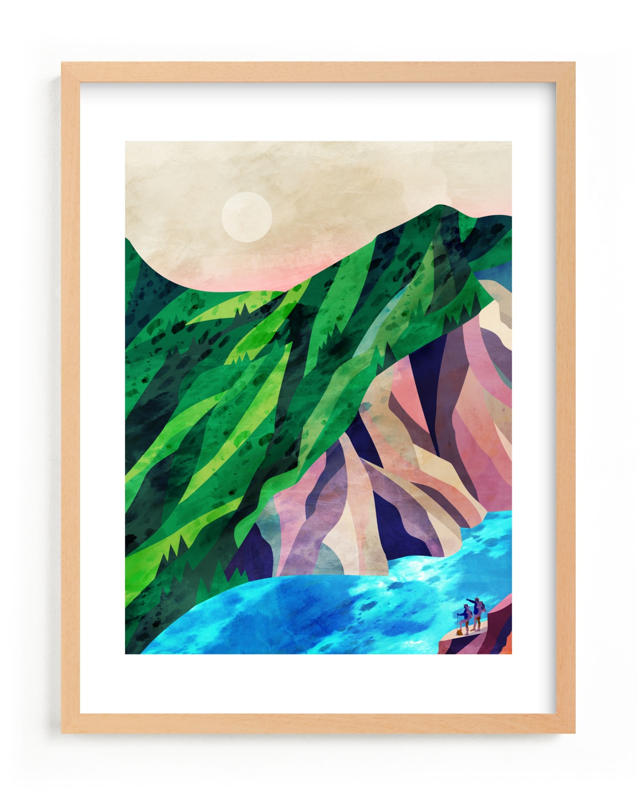 "Two Explorers I" - Limited Edition Art Print by Mojca Dolinar in beautiful frame options and a variety of sizes.