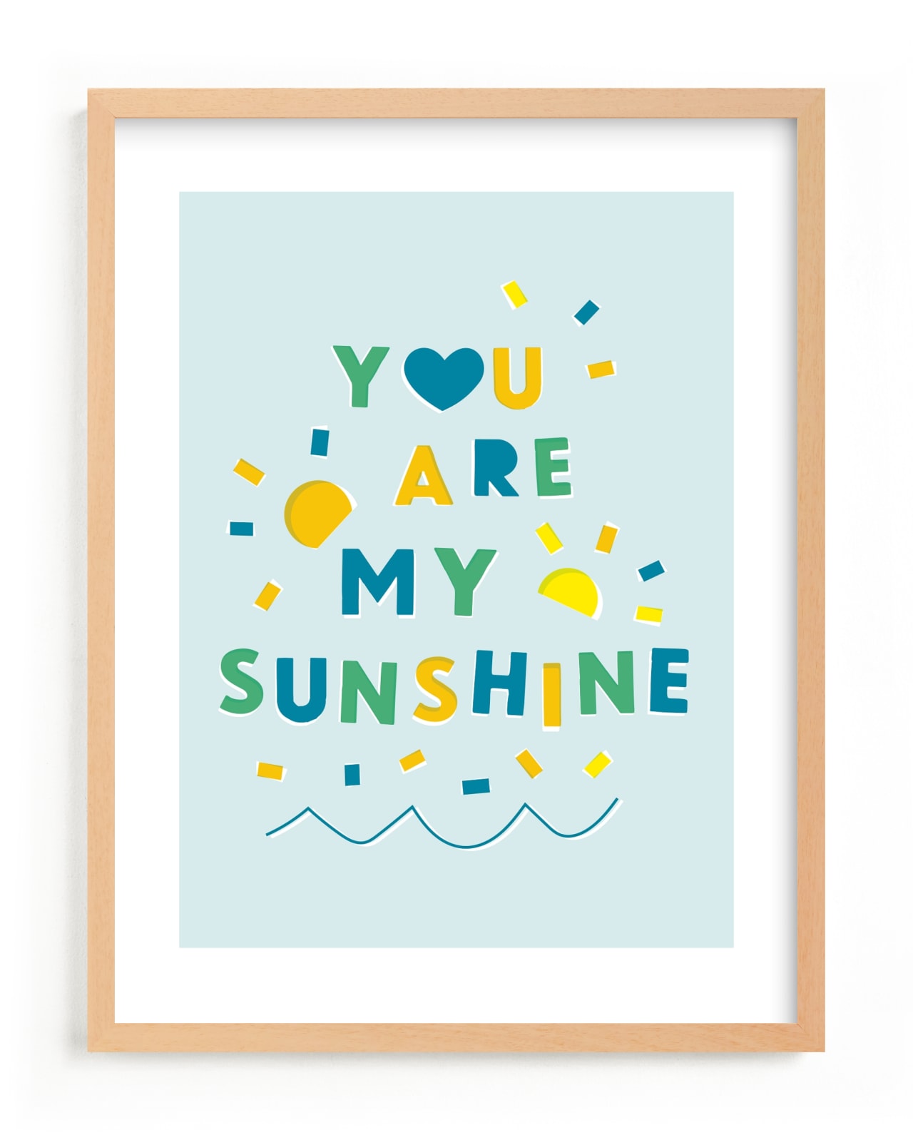 "Sunshine Letters" - Limited Edition Art Print by Ariel Rutland in beautiful frame options and a variety of sizes.
