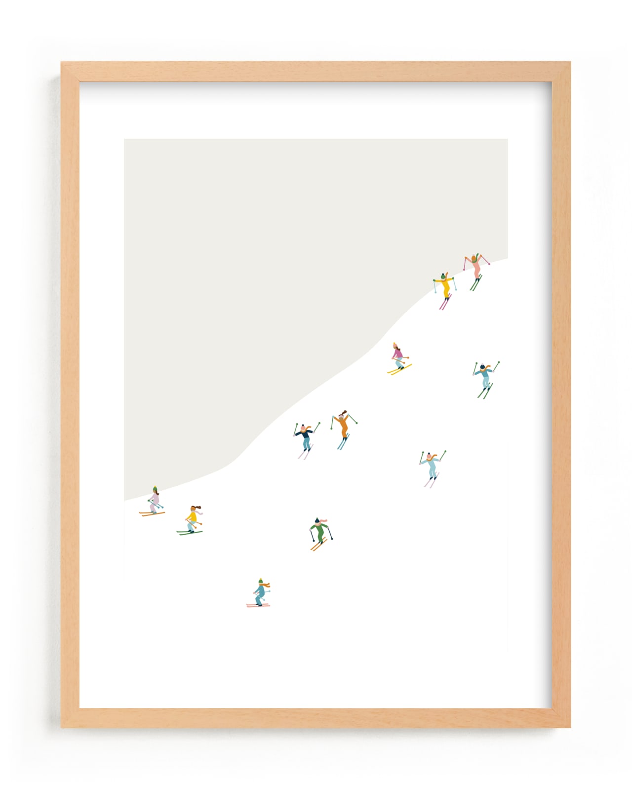 "happy skiers" - Limited Edition Art Print by Ellen Schlegelmilch in beautiful frame options and a variety of sizes.