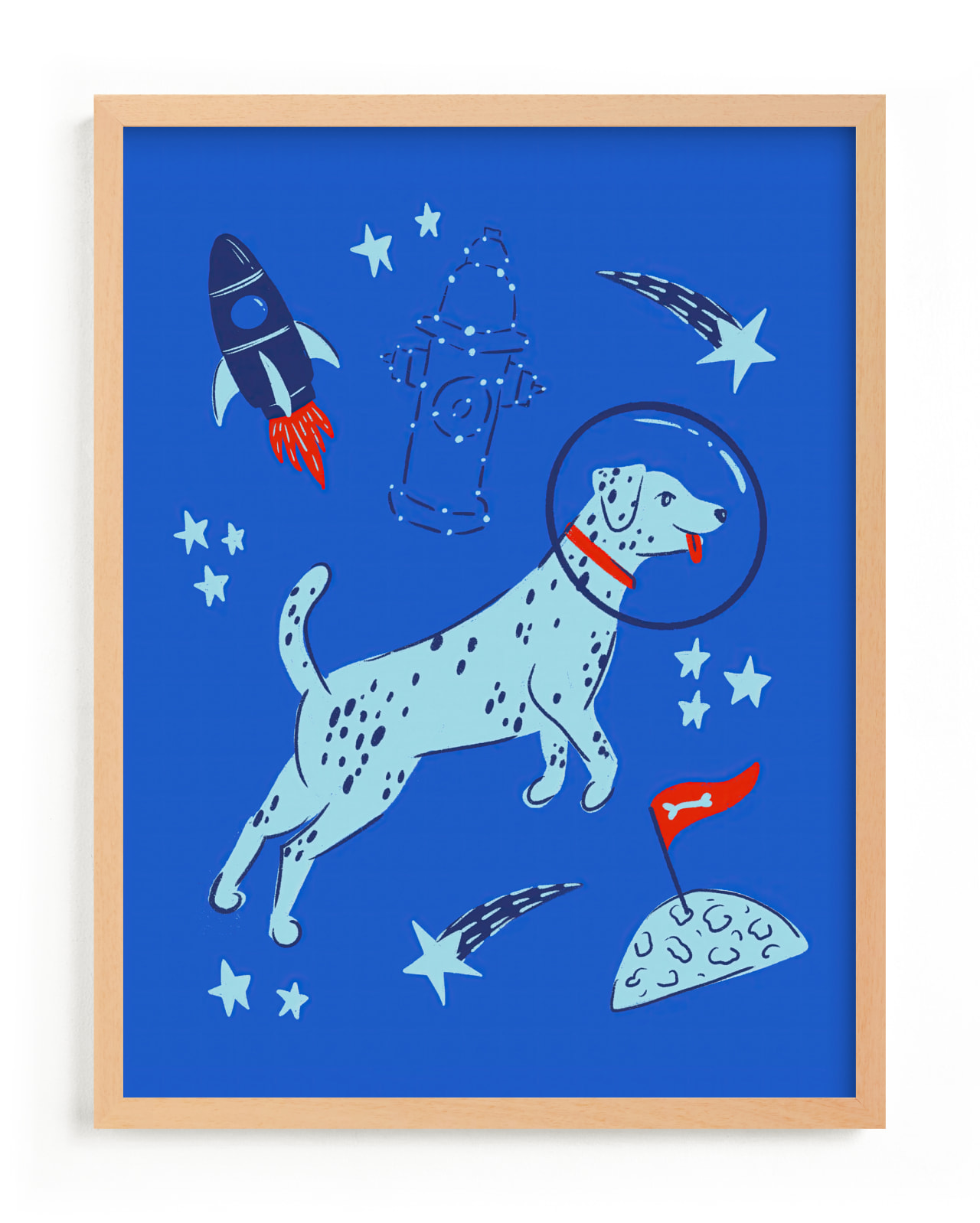 Space Pup Children’s Art Print