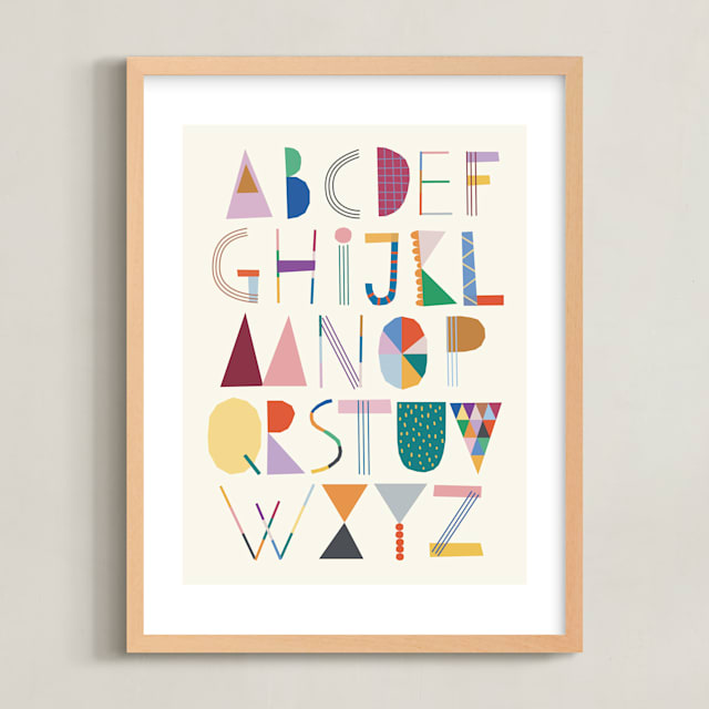 "The Most Colorful Alphabet" - Limited Edition Art Print by lulu and isabelle in beautiful frame options and a variety of sizes.