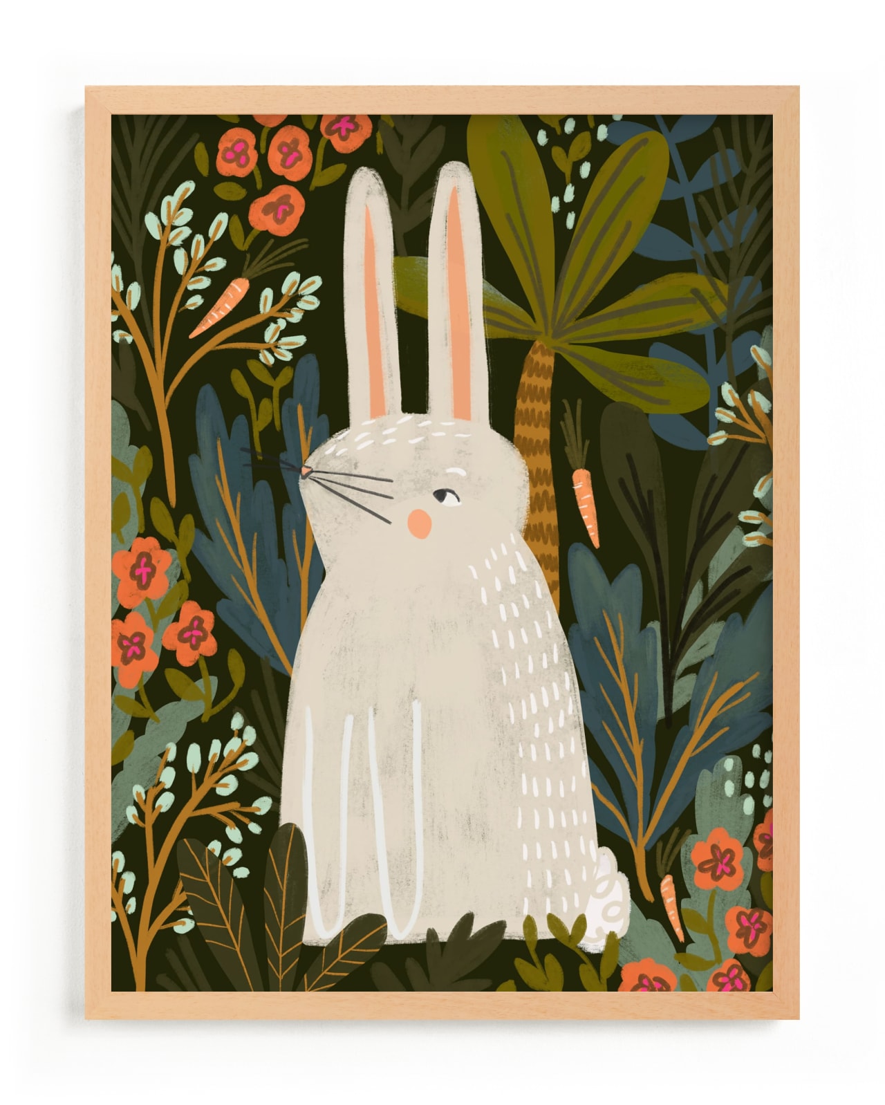 "Bunny Jungle" - Limited Edition Art Print by SALLY MURPHY in beautiful frame options and a variety of sizes.