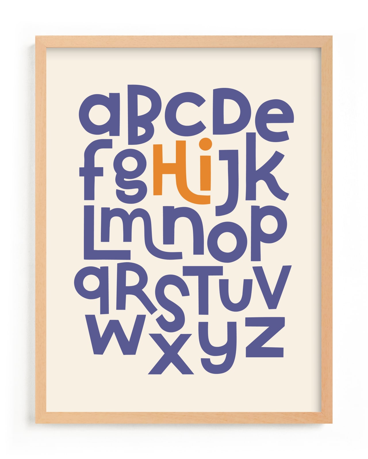 "Hi from the Alphabet" - Limited Edition Art Print by Krissy Callahan in beautiful frame options and a variety of sizes.