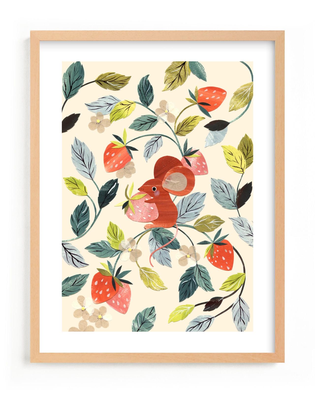 "Strawberry Thief" - Limited Edition Art Print by Sarah Knight in beautiful frame options and a variety of sizes.