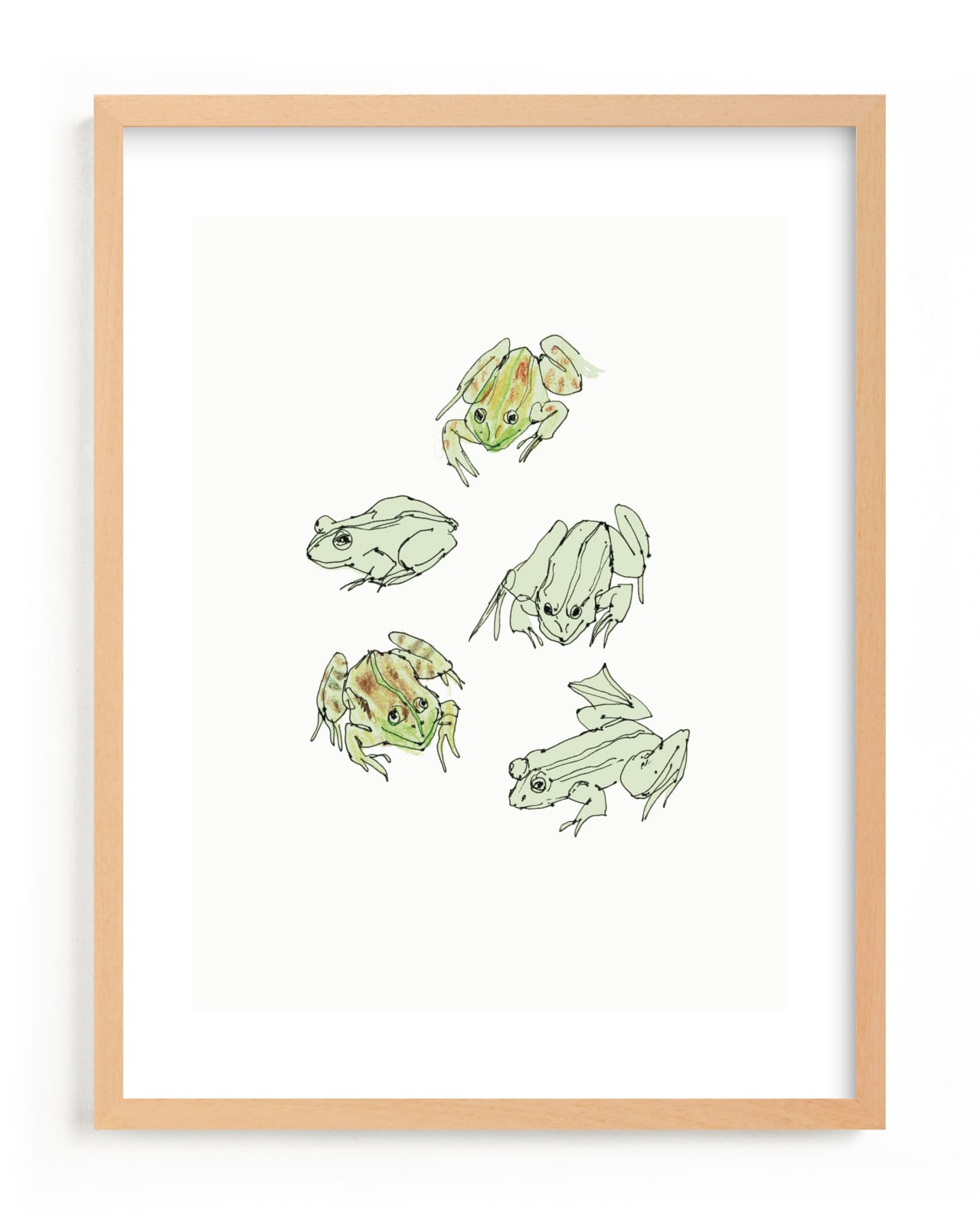 "Frog sketches" - Limited Edition Art Print by Catilustre in beautiful frame options and a variety of sizes.