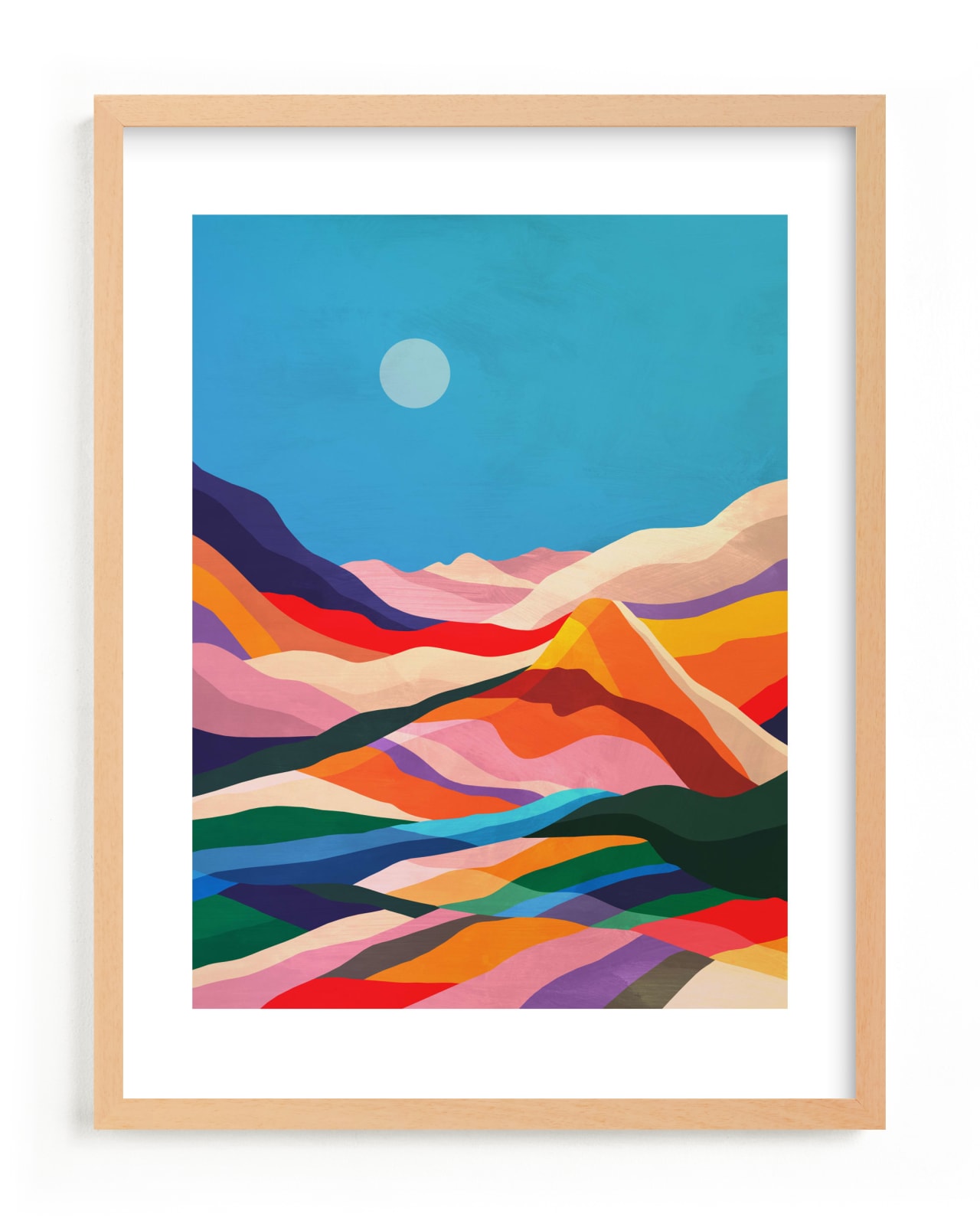"Rainbow fields" - Limited Edition Art Print by Mojca Dolinar in beautiful frame options and a variety of sizes.