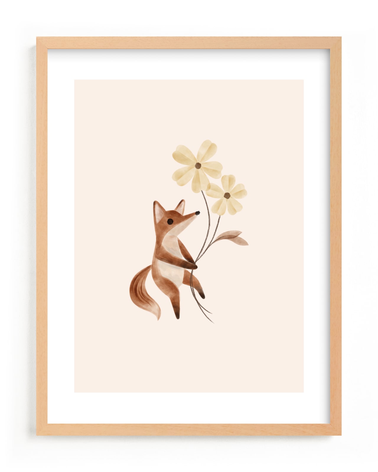 "fox with flowers" by Vivian Yiwing in beautiful frame options and a variety of sizes.