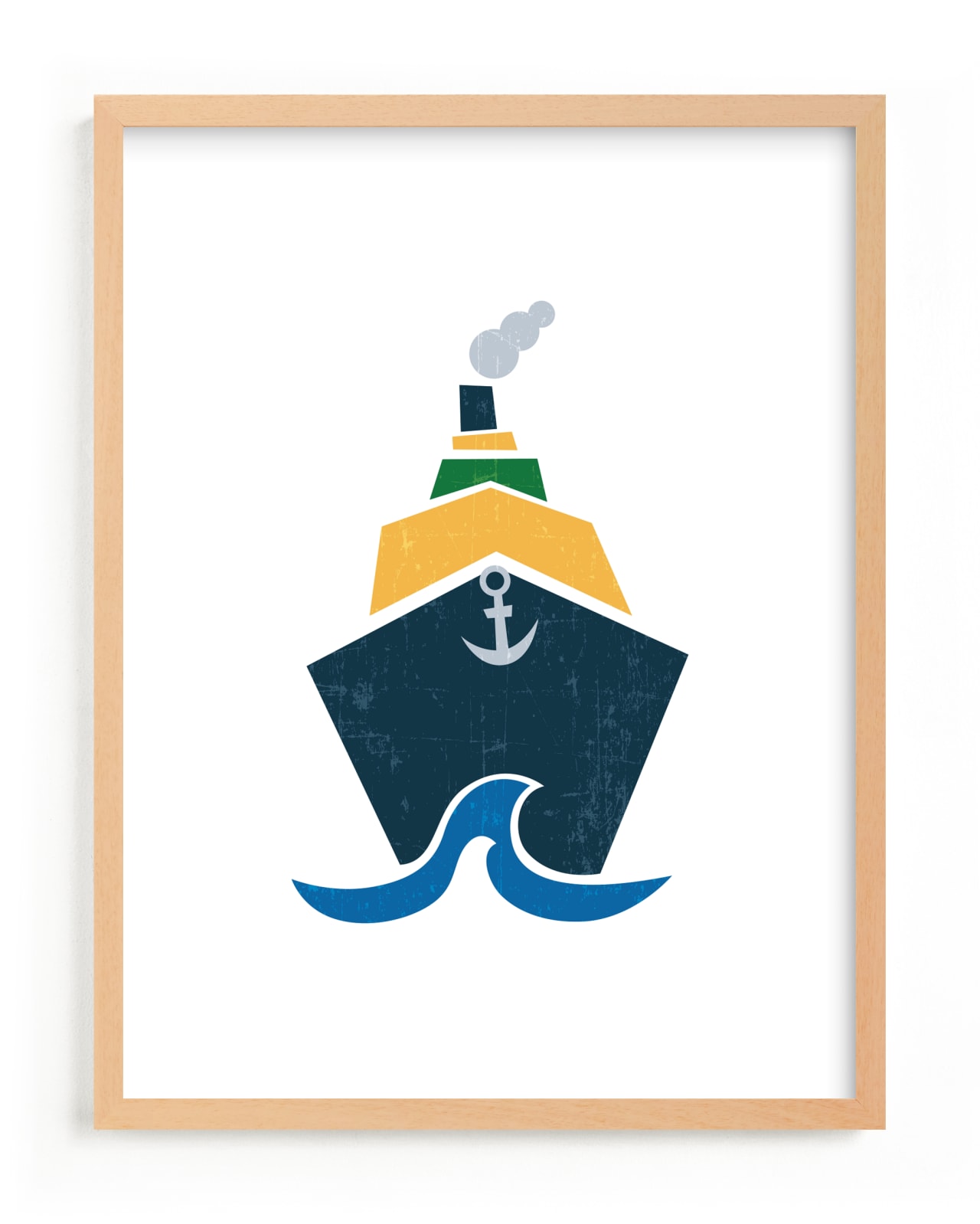 "Stacked Boat" - Art Print by Jennifer Morehead in beautiful frame options and a variety of sizes.