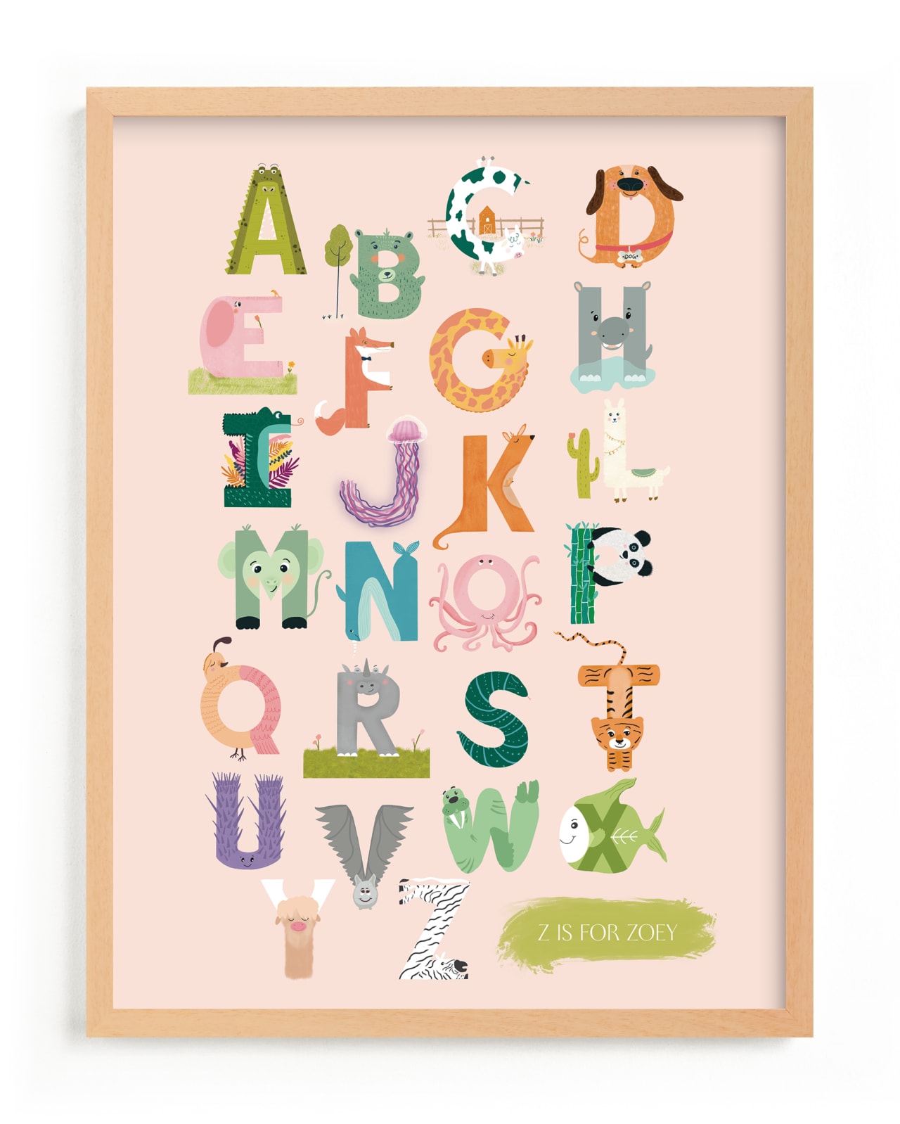 "Alphabet farm" - Nursery Custom Art Print by Char-Lynn Griffiths in beautiful frame options and a variety of sizes.