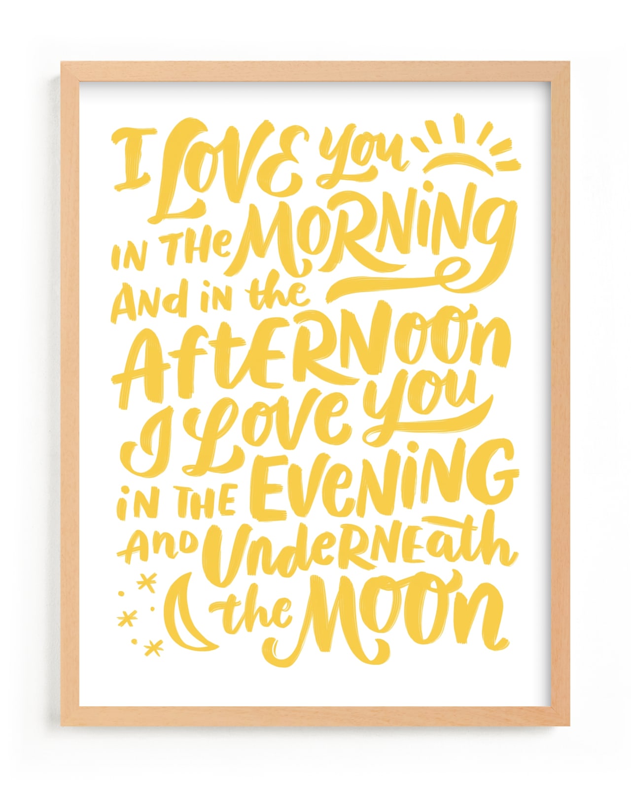 "I love you in the morning" - Limited Edition Art Print by Laura Bolter in beautiful frame options and a variety of sizes.