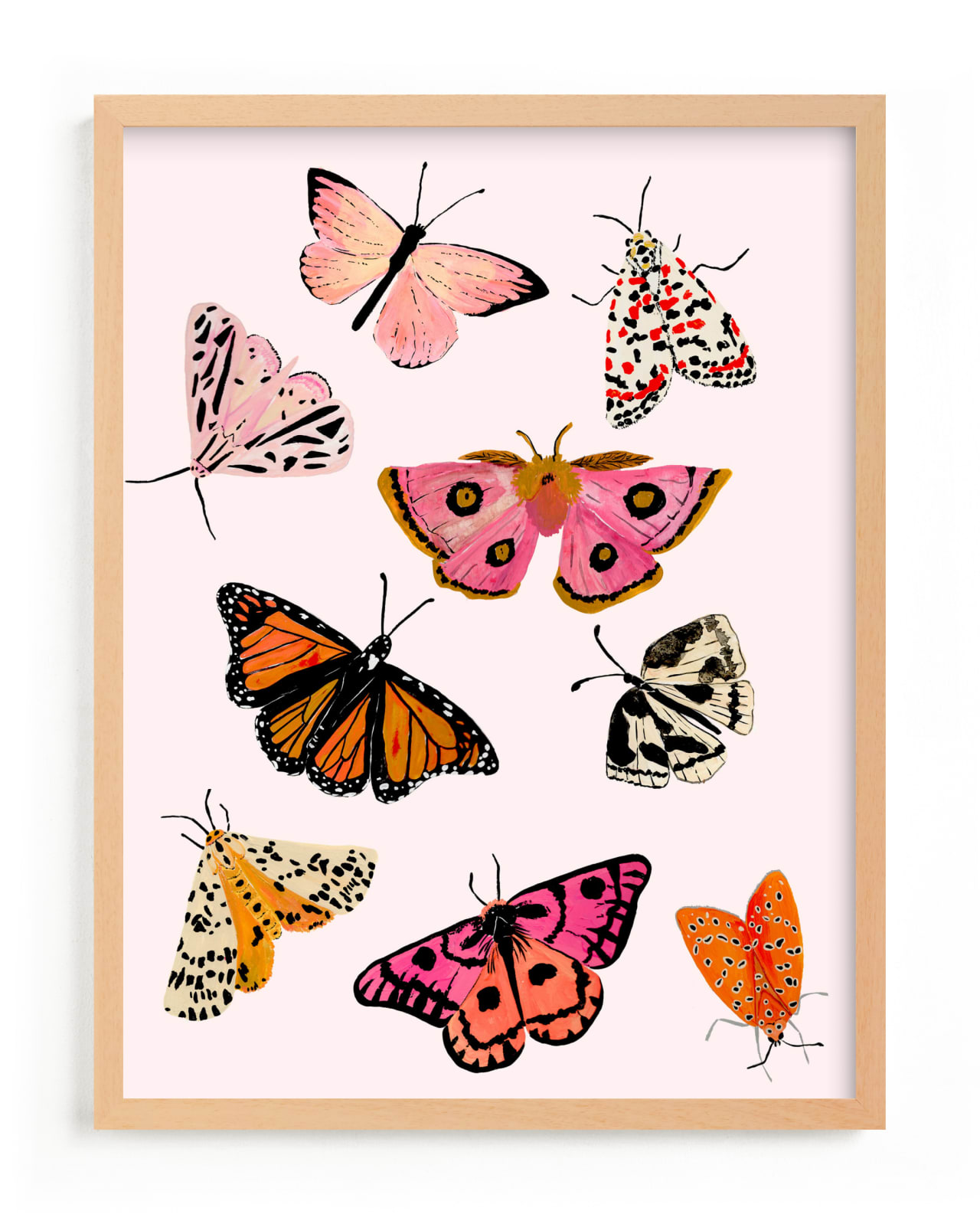 "Moths & Butterflies" - Limited Edition Art Print by Shannon Kirsten in beautiful frame options and a variety of sizes.