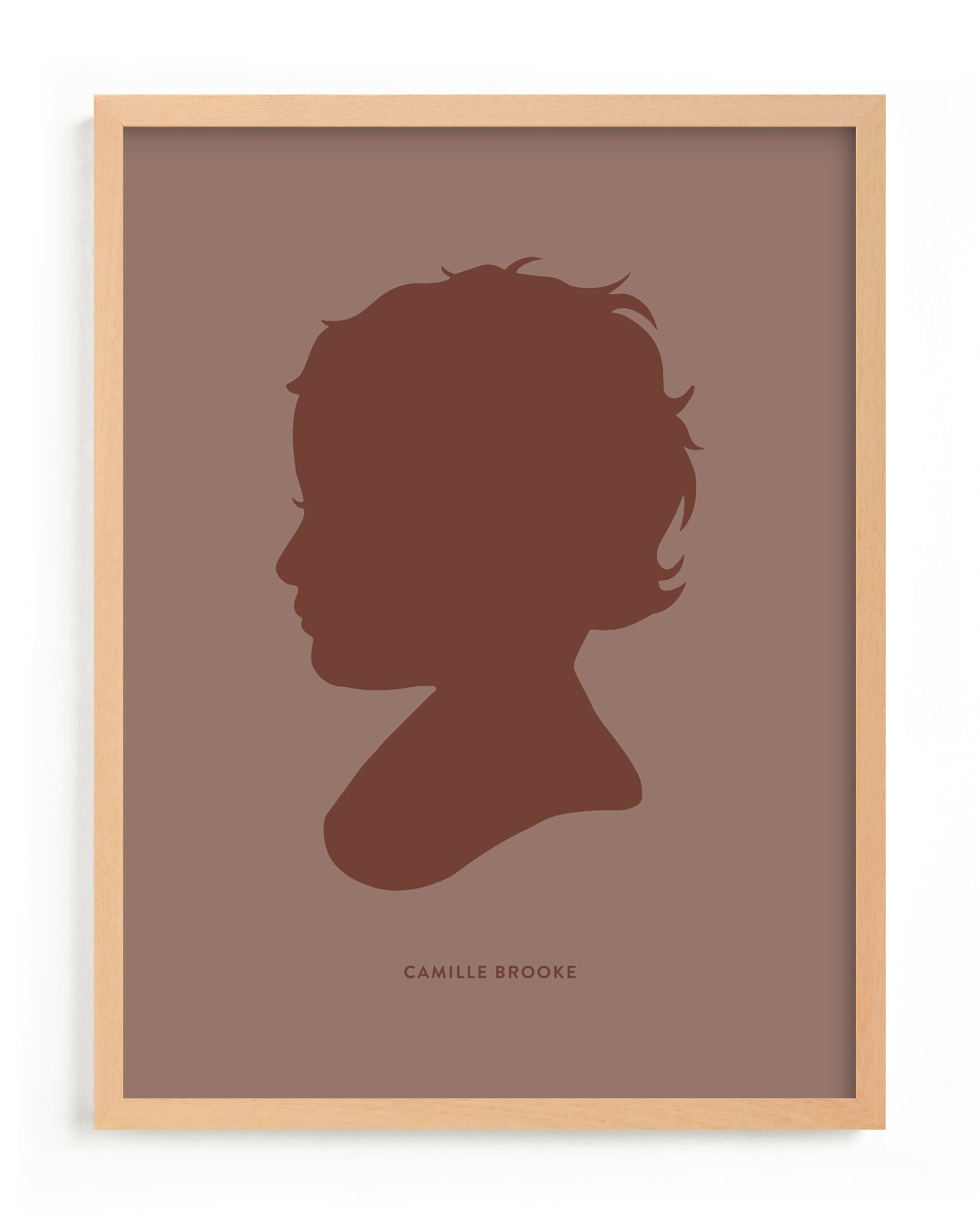 "Tone on Tone Silhouette" - Completely Custom Silhouette Art by Minted in beautiful frame options and a variety of sizes.