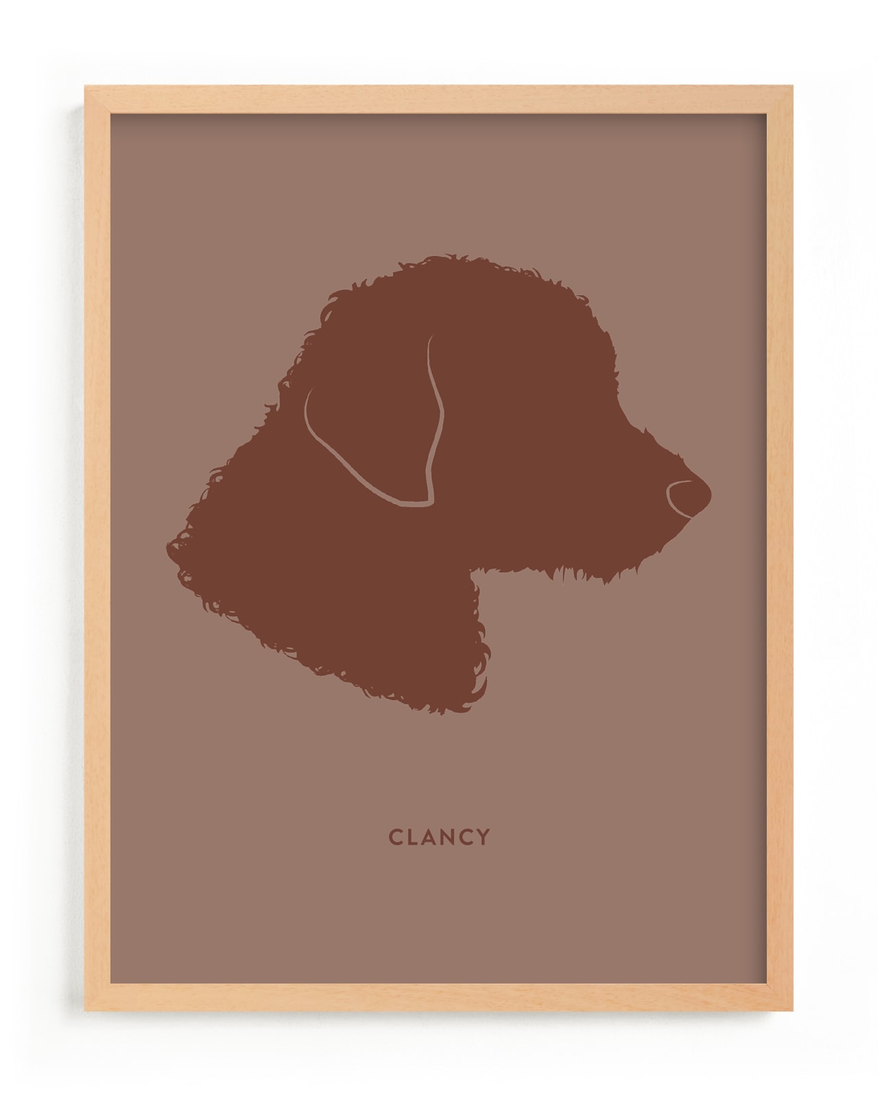 "Tone on Tone Pet Silhouette" - Completely Custom Silhouette Art by Minted in beautiful frame options and a variety of sizes.