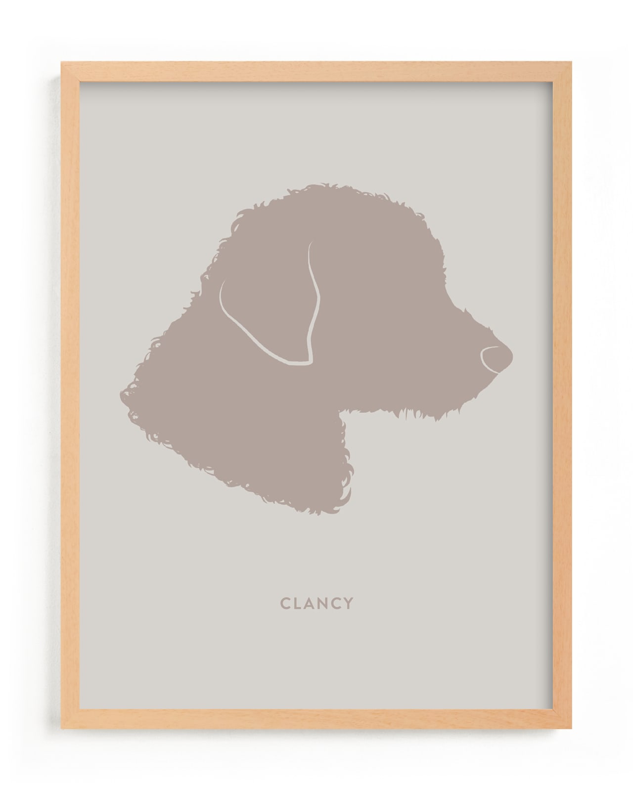 "Tone on Tone Pet Silhouette" - Completely Custom Silhouette Art by Minted in beautiful frame options and a variety of sizes.