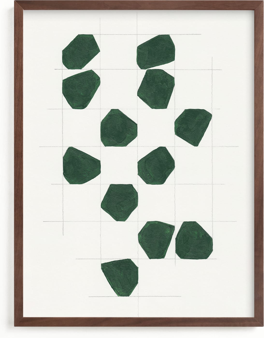 This is a white, grey, green art by Alisa Galitsyna called Within the Lines.